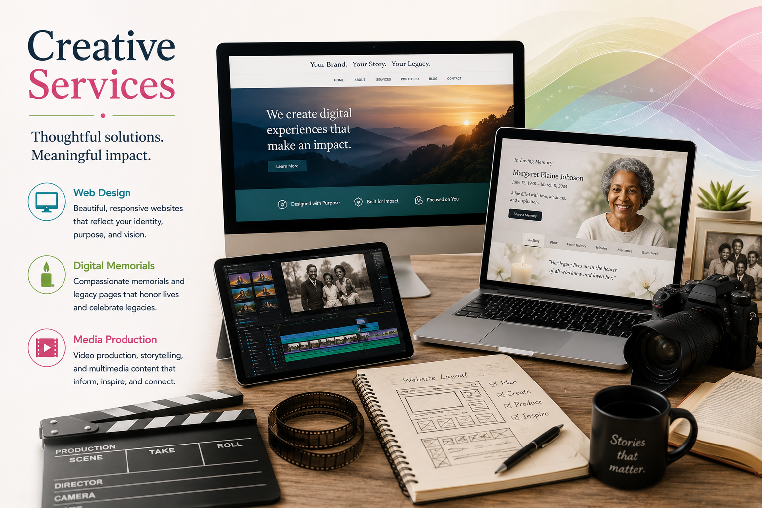 Creative Services Web Design Digital Memorials Media Production